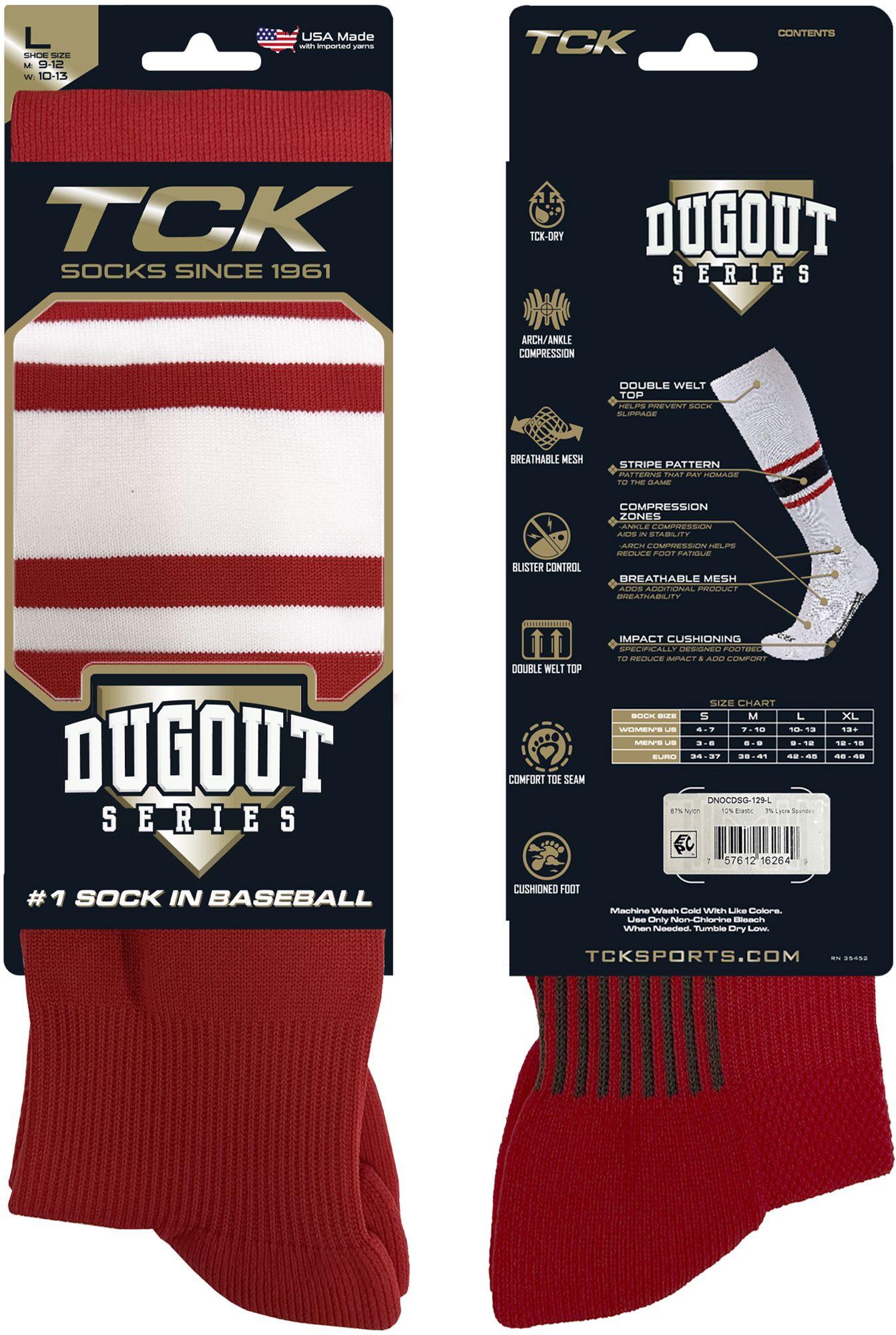 TCK Adult Dugout Over The Calf Performance Baseball/Softball Socks product image