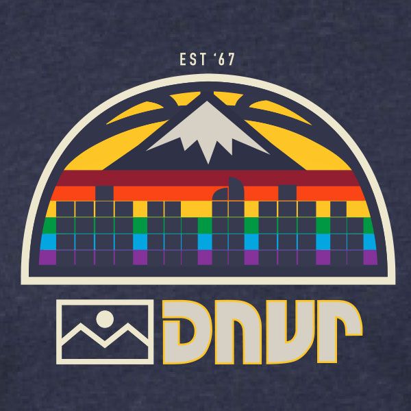 ALLCITY Men's Denver Navy High T-Shirt product image