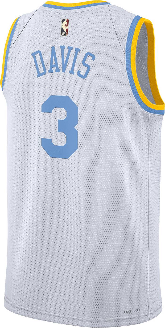 Nike Men's Los Angeles Lakers LeBron James #6 White Hardwood Classic Dri-Fit Swingman Jersey, XXL