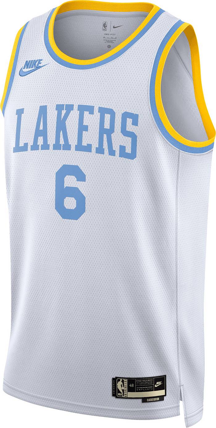 Nike Men's Los Angeles Lakers LeBron James #6 White Hardwood