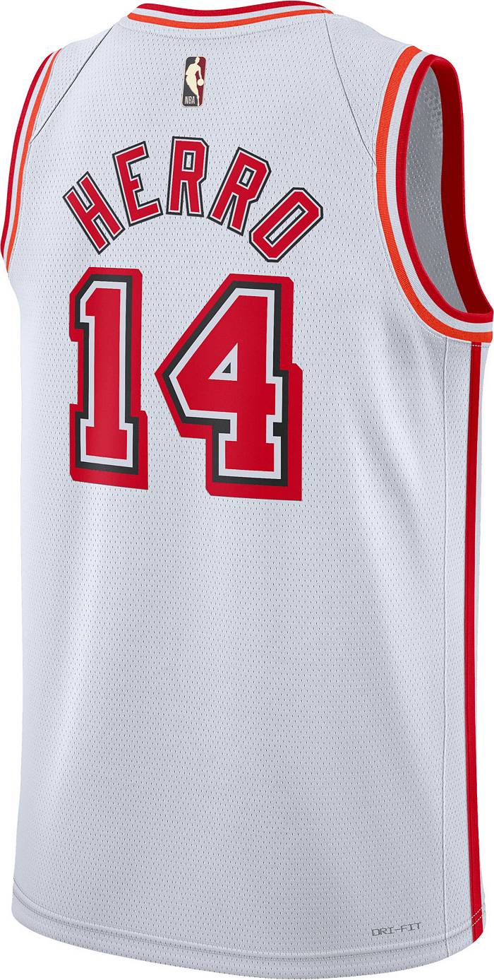 Nike Men's Miami Heat Tyler Herro #14 White Hardwood Classic Dri-FIT Swingman Jersey