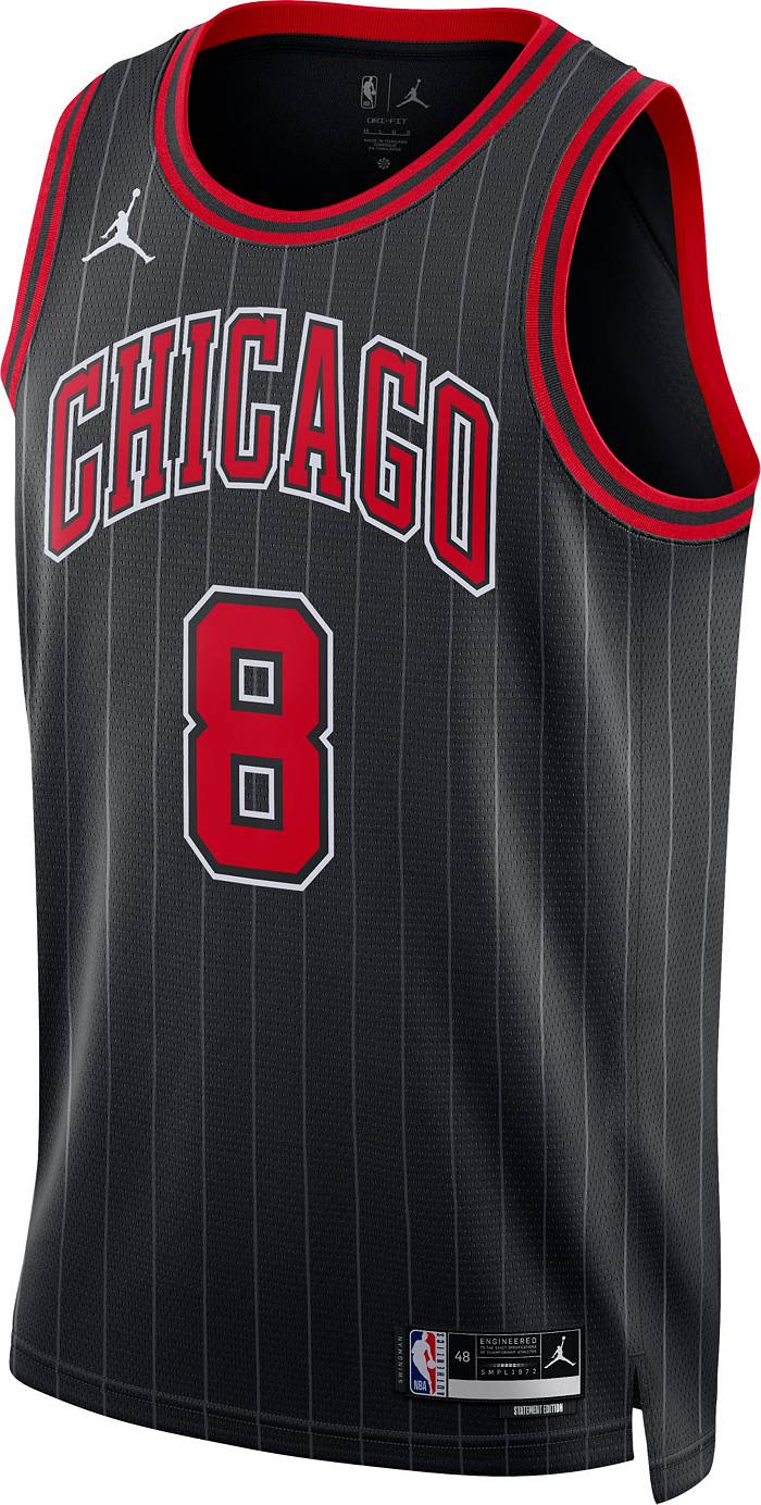 Nike Men's Chicago Bulls Lonzo Ball #2 White Dri-Fit Swingman Jersey, Large