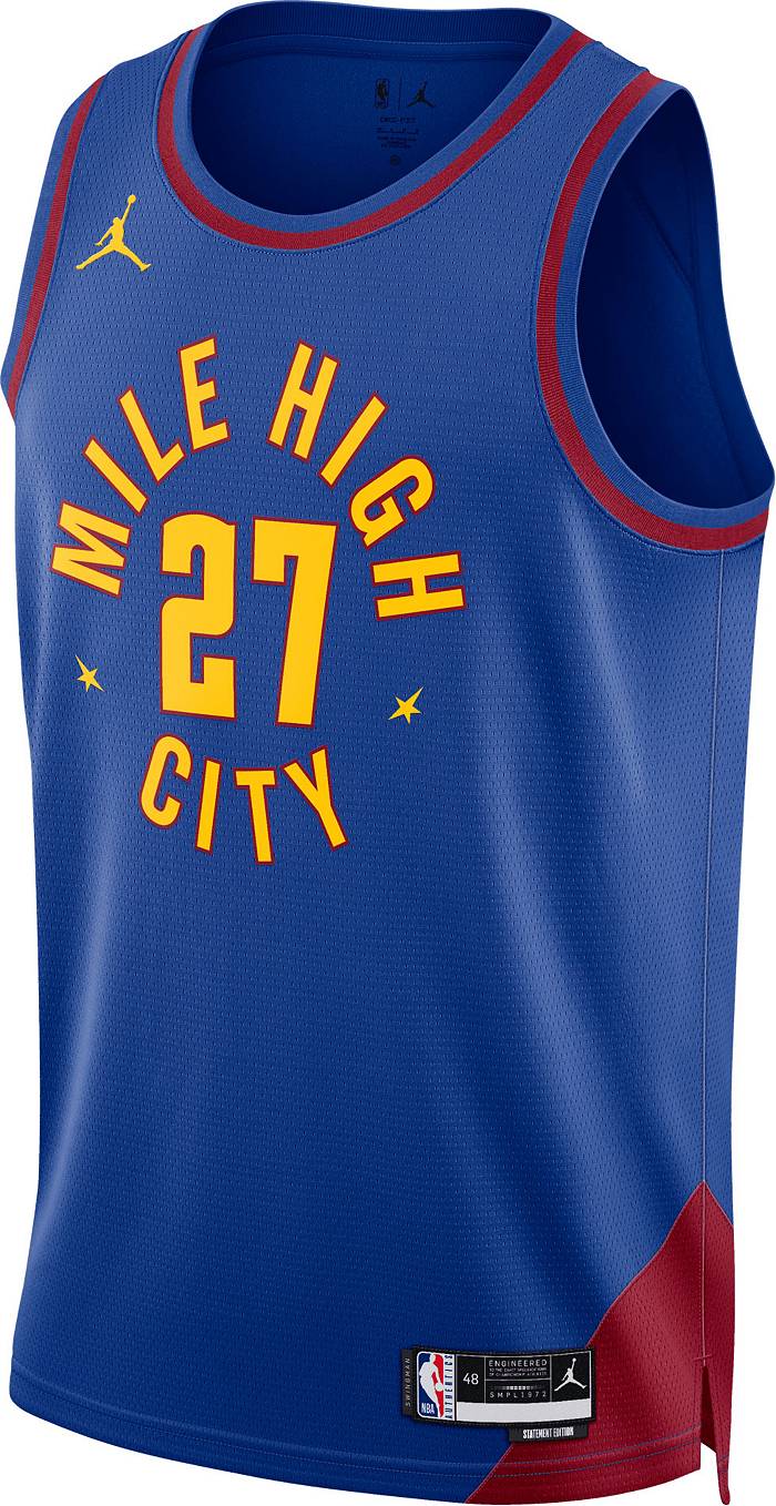 Dick's Sporting Goods Nike Youth 2021-22 City Edition Denver Nuggets Jamal  Murray #27 Blue Swingman Jersey