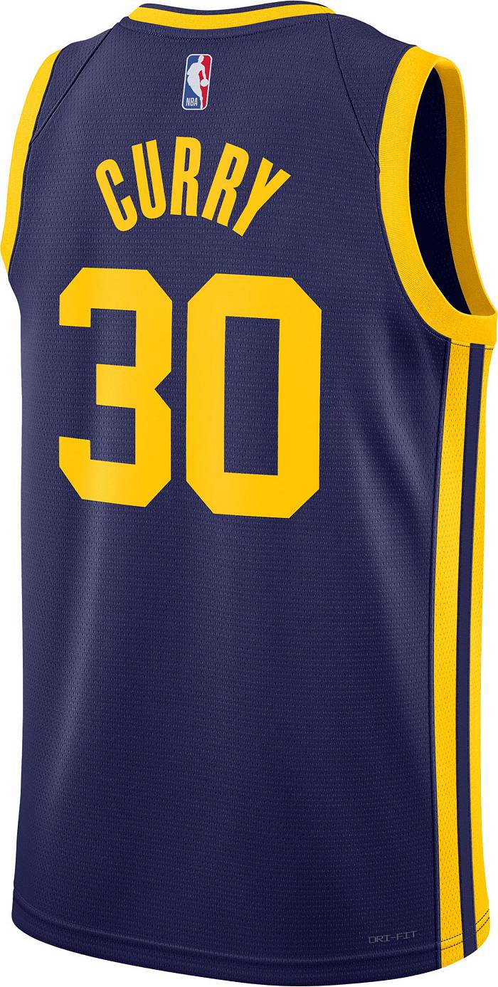 Nike Men's Golden State Warriors Stephen Curry #30 White Dri-Fit Swingman Jersey, Large