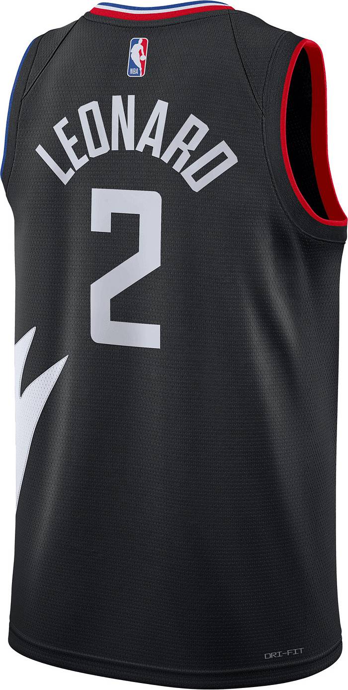 Nike Men's Los Angeles Clippers Kawhi Leonard #2 Black Dri-FIT