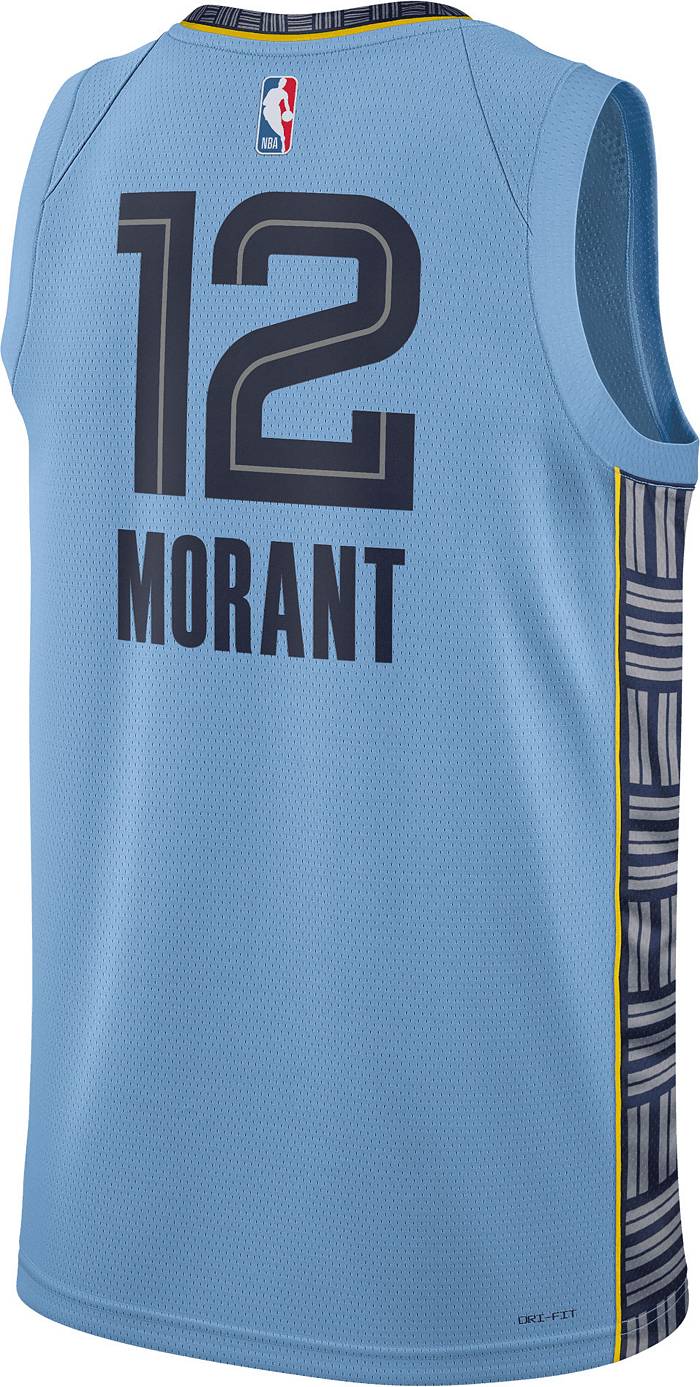 Ja Morant Memphis Grizzlies #12 Blue Mens Stitched Swingman Basketball  Jersey