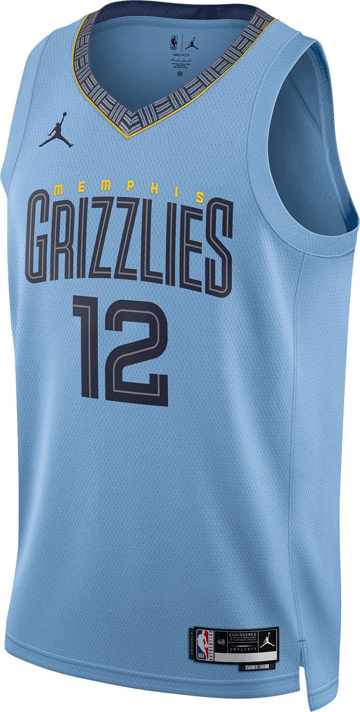 Blue Jordan NBA Memphis Grizzlies Morant #12 Swingman Jersey