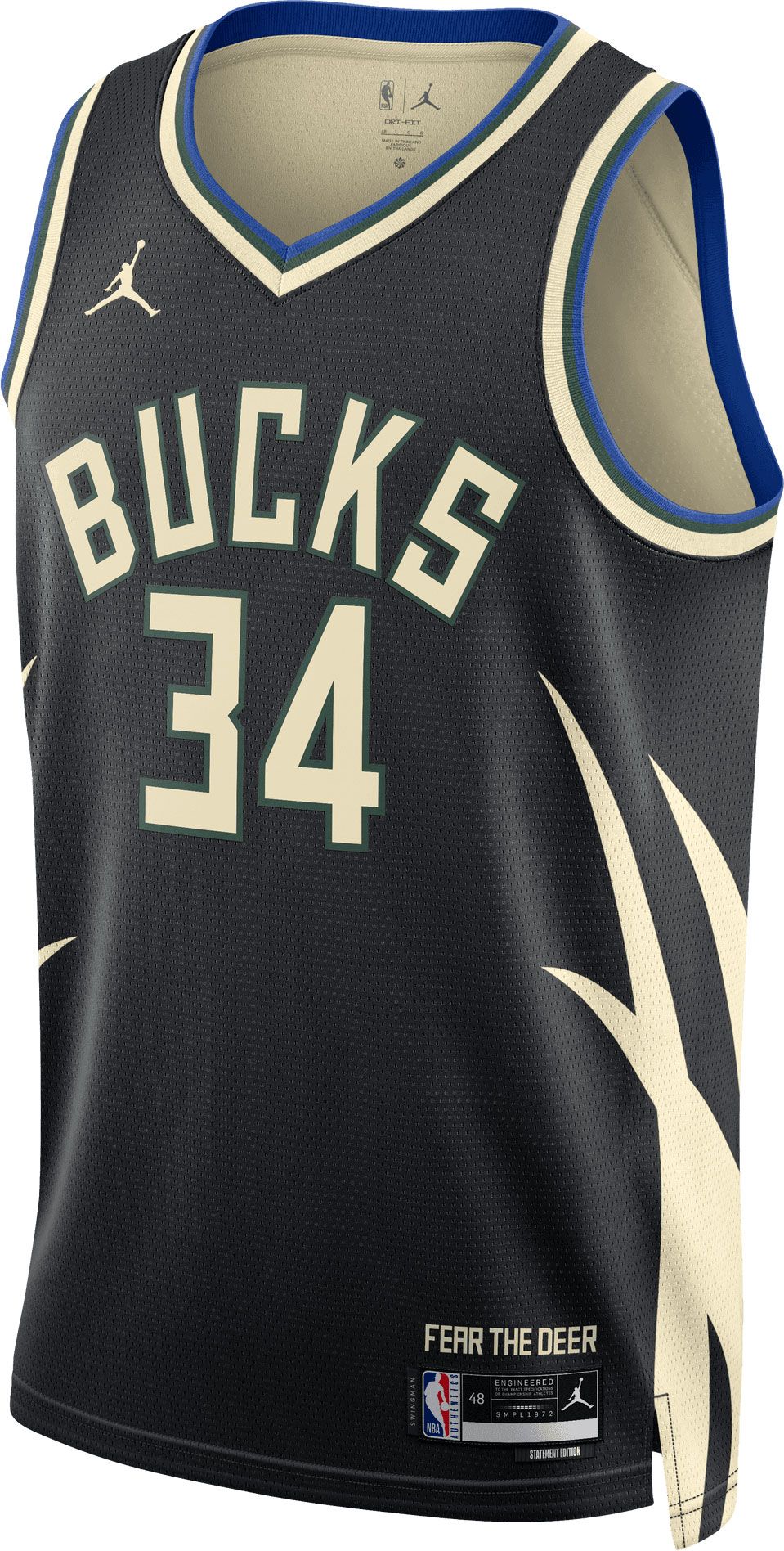Nike Men's Milwaukee Bucks Giannis Antetokounmpo #34 Black Dri-FIT Swingman Jersey