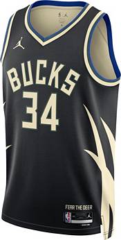 Nike Men's Milwaukee Bucks Giannis Antetokounmpo #34 Black Dri-FIT Swingman Jersey product image