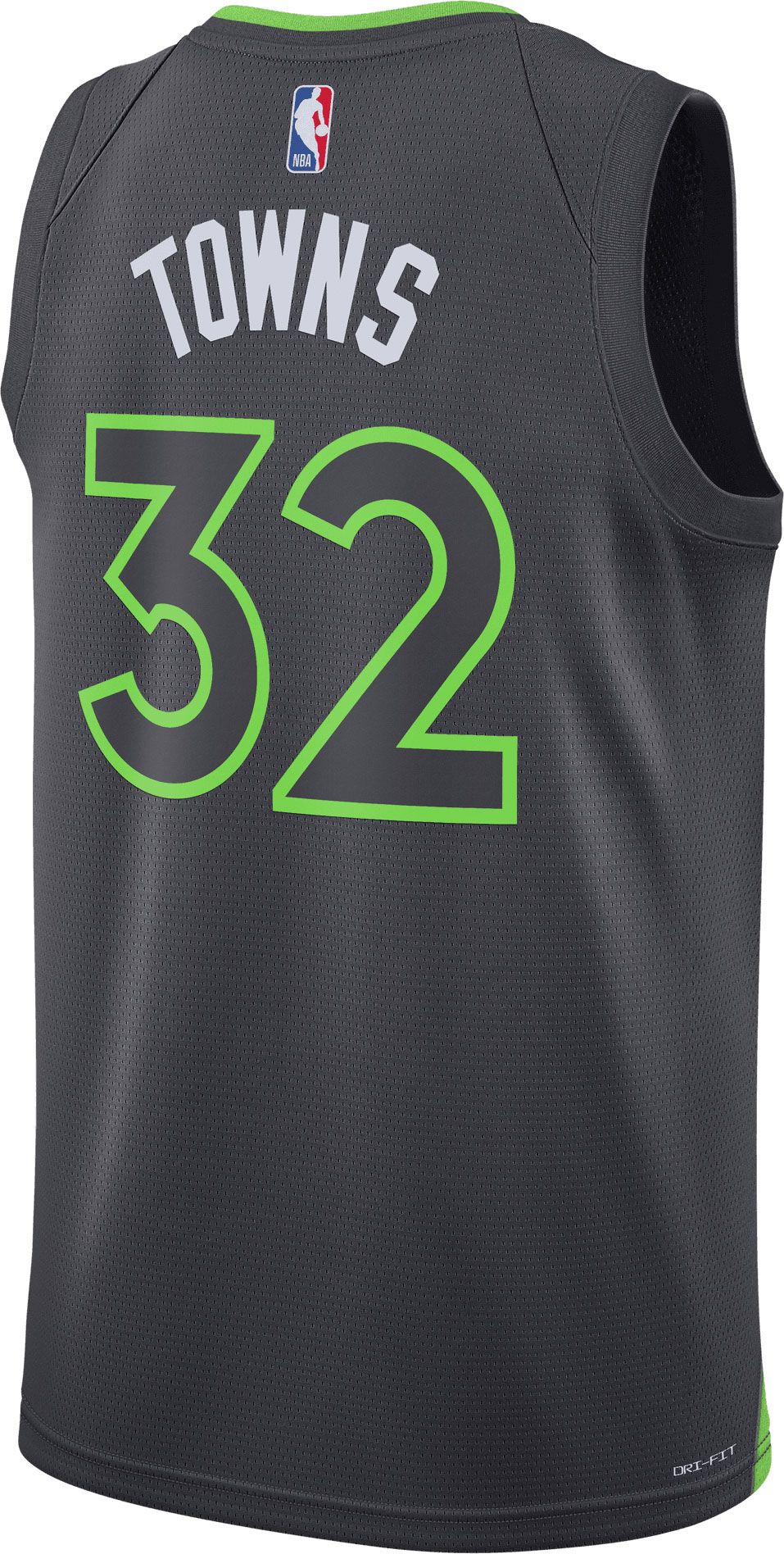 Jordan Men's Minnesota Timberwolves Karl-Anthony Towns #32 Grey Dri-FIT Swingman Jersey