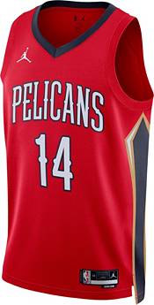 Nike Men's New Orleans Pelicans Brandon Ingram #14 Navy Dri-Fit Swingman Jersey, Large, Blue