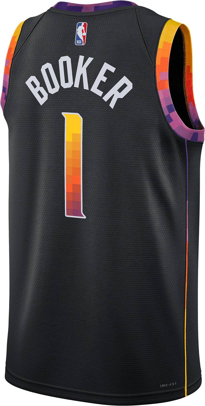 Men's Women Jersey, Phoenix Suns Devin Booker #1basketball Uniform, Mesh  Embroidered Breathable Sleeveless Retro Jersey 