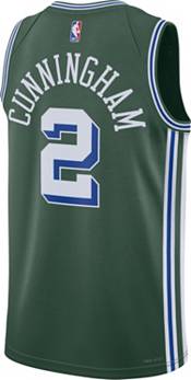 Nike Men's 2022-23 City Edition Detroit Pistons Cade Cunningham #2 Green Dri-Fit Swingman Jersey, Small