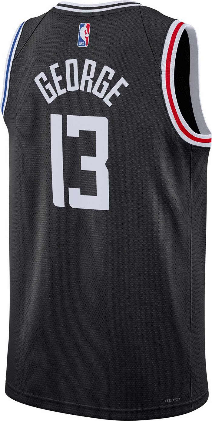 Men's Jordan Brand Paul George Black La Clippers 2022/23 Statement Edition Name & Number T-Shirt Size: Extra Small