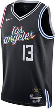 Nike Youth 2022-23 City Edition Los Angeles Clippers Paul George #13 Cotton T-Shirt - Black - S Each