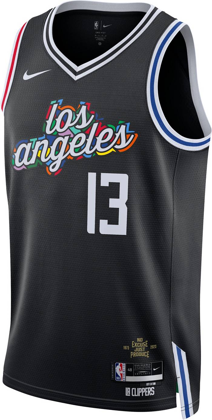 Los Angeles Clippers Paul George 13 Black 2022-23 Statement Edition Men  Jersey - Bluefink