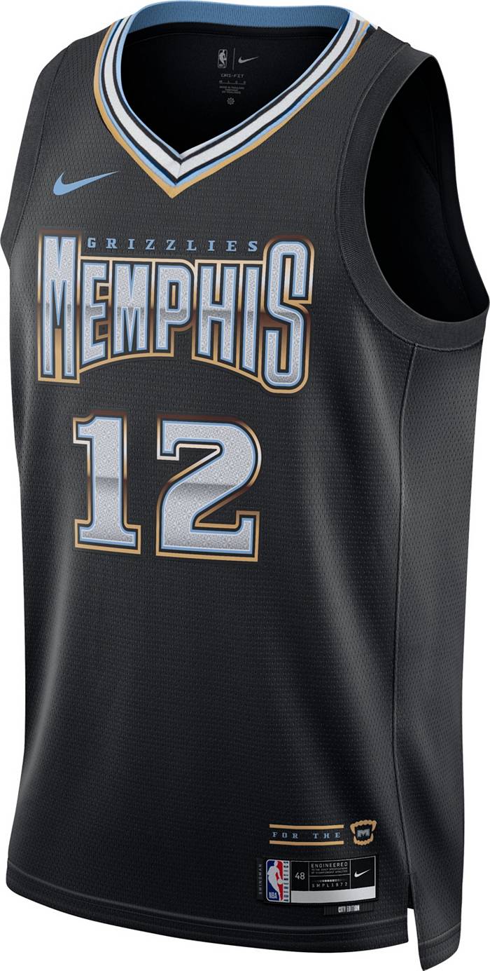 Nike Men's 2022-23 City Edition Memphis Grizzlies Ja Morant #12 Black Dri-Fit Swingman Jersey, XL