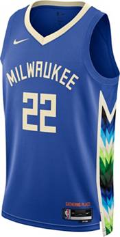 Nike Men's 2021-22 City Edition Milwaukee Bucks Khris Middleton #22 White  Dri-FIT Swingman Jersey
