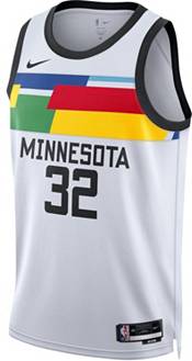Dick's Sporting Goods Nike Youth 2021-22 City Edition Minnesota Timberwolves  Karl-Anthony Towns #32 Blue Player T-Shirt