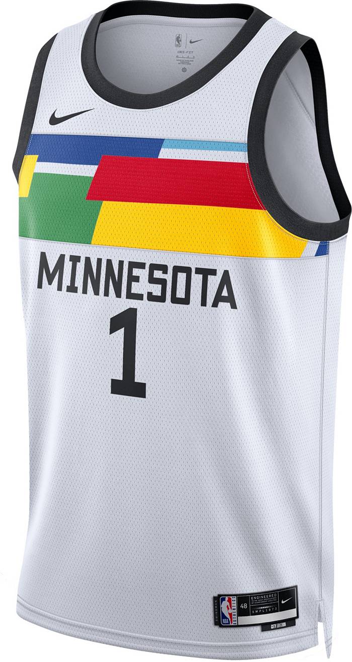2022 City Edition Minnesota Timberwolves Blue #1 NBA Jersey-311,Minnesota  Timberwolves