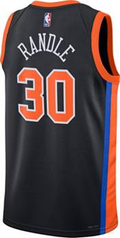 Jordan Men's New York Knicks Julius Randle #30 Navy Dri-Fit Swingman Jersey, Small, Blue