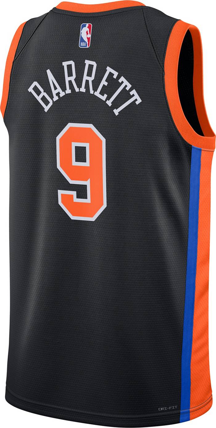 Nike Men's 2022-23 City Edition New York Knicks RJ Barrett #9 Black Dri-FIT  Swingman Jersey
