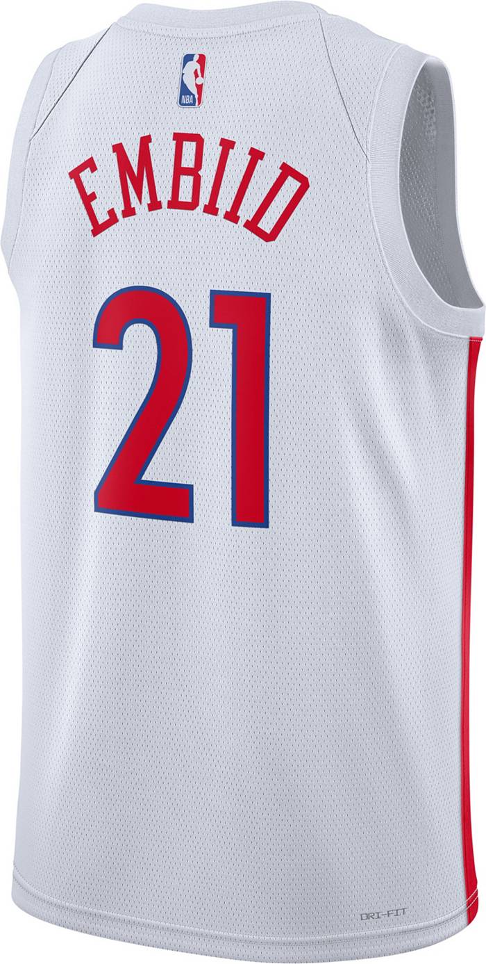 Men's Joel Embiid #21 Philadelphia 76ers Red 2021-22 Statement Swingman  Jersey - NBA Jerseys Shop