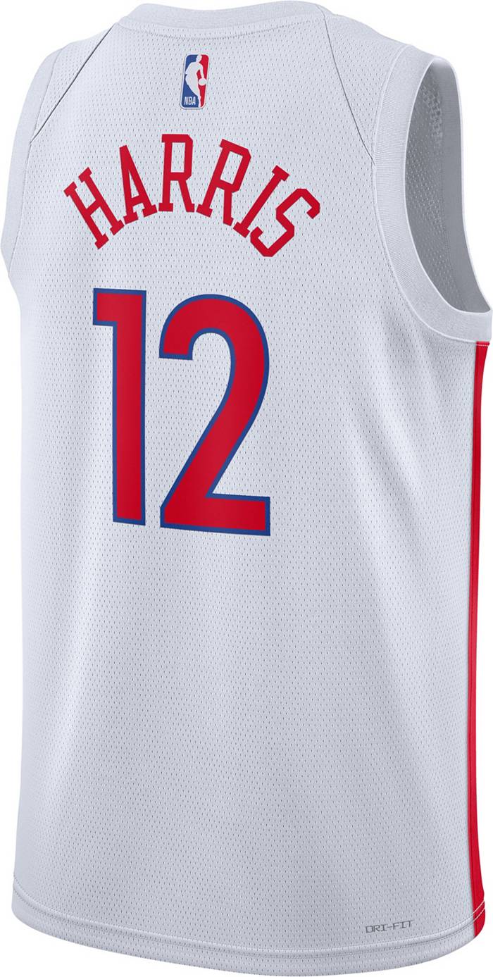 Nike Men's 2022-23 City Edition Philadelphia 76ers James Harden #1 White Dri-Fit Swingman Jersey, XL