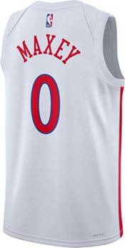 Nike Men's White Philadelphia 76ers Tyrese Maxey #0 Dri-Fit Swingman Jersey product image