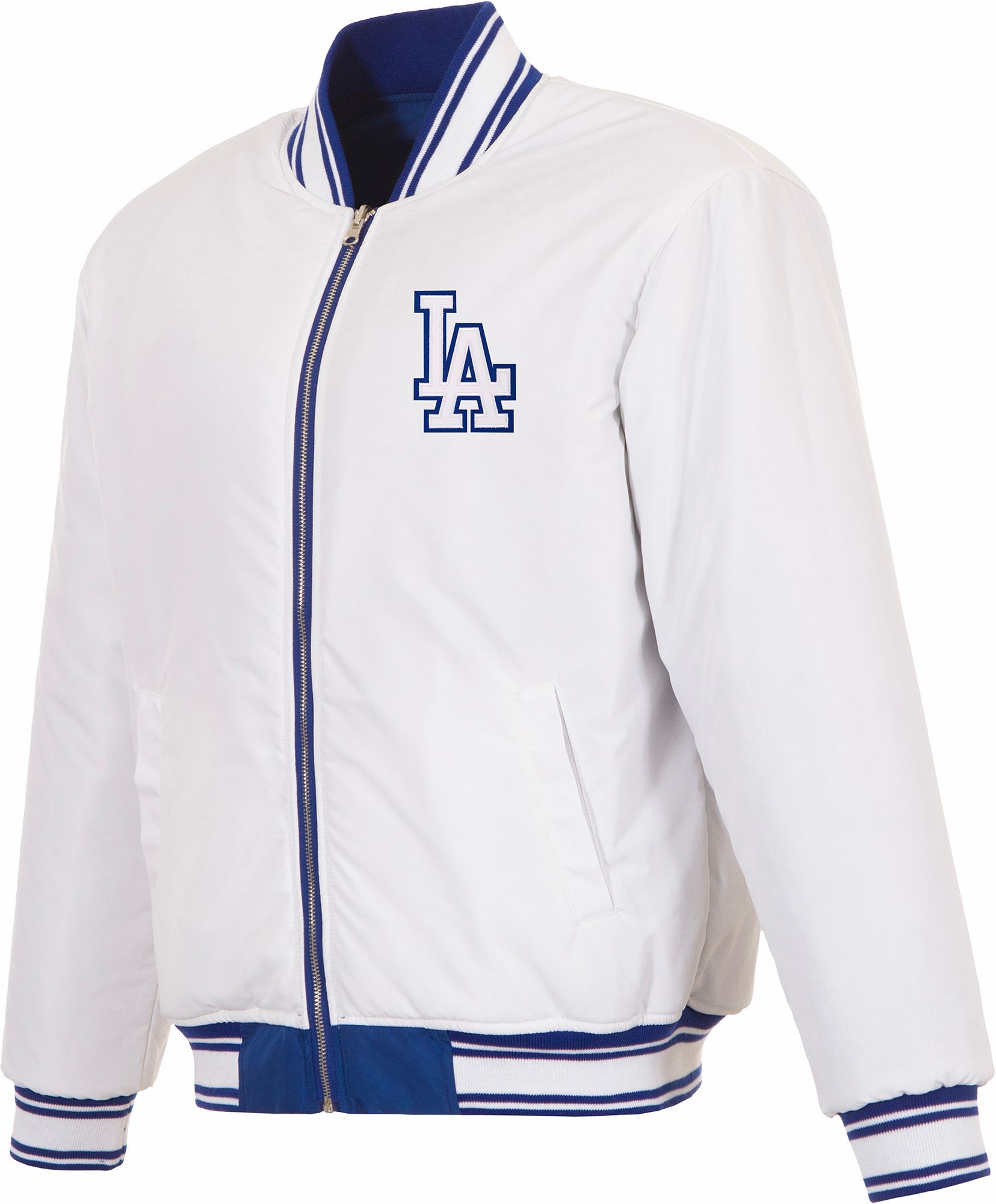 JH Design Men's Los Angeles Dodgers Full-Zip Reversible Flight Royal Nylon Jacket product image
