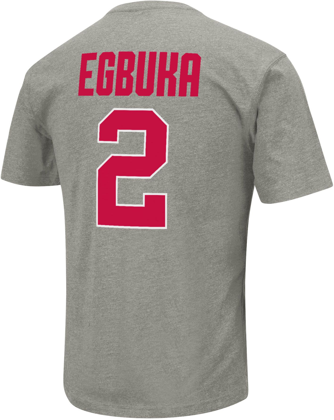 Colosseum Men's Ohio State Buckeyes Emeka Egbuka #2 Grey T-Shirt