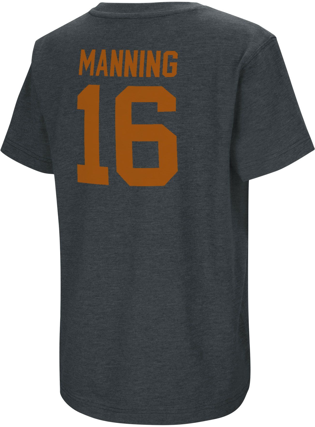 Colosseum Youth Texas Longhorns Arch Manning #16 Black T-Shirt