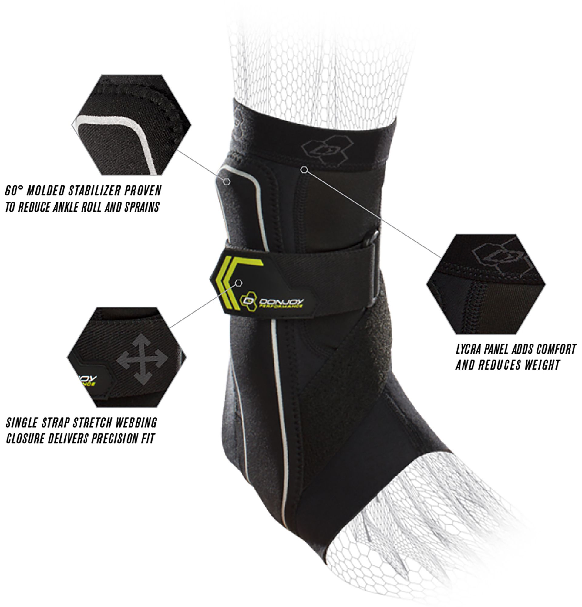 Ankle Support Donjoy Stabilizing Pro Ankle Brace NEW OPEN BOX Small ...