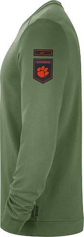 Nike Men's Clemson Tigers Green Dri-FIT Military Appreciation Crew Neck Sweatshirt product image