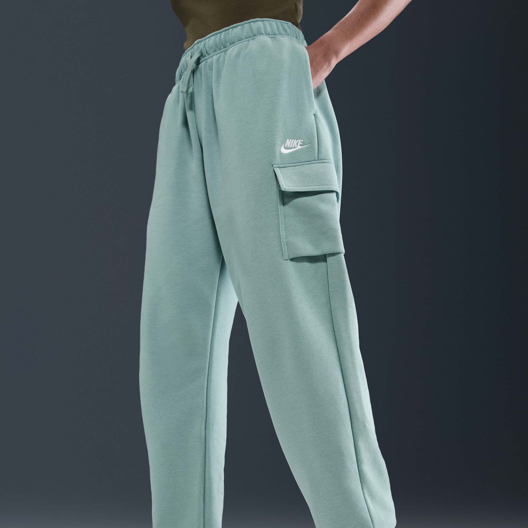 Nike Women's Sportswear Club Fleece Mid-Rise Oversized Cargo Sweatpants product image