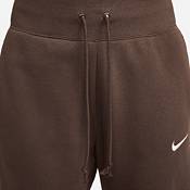 Nike Phoenix Fleece wide leg sweatpants in brown