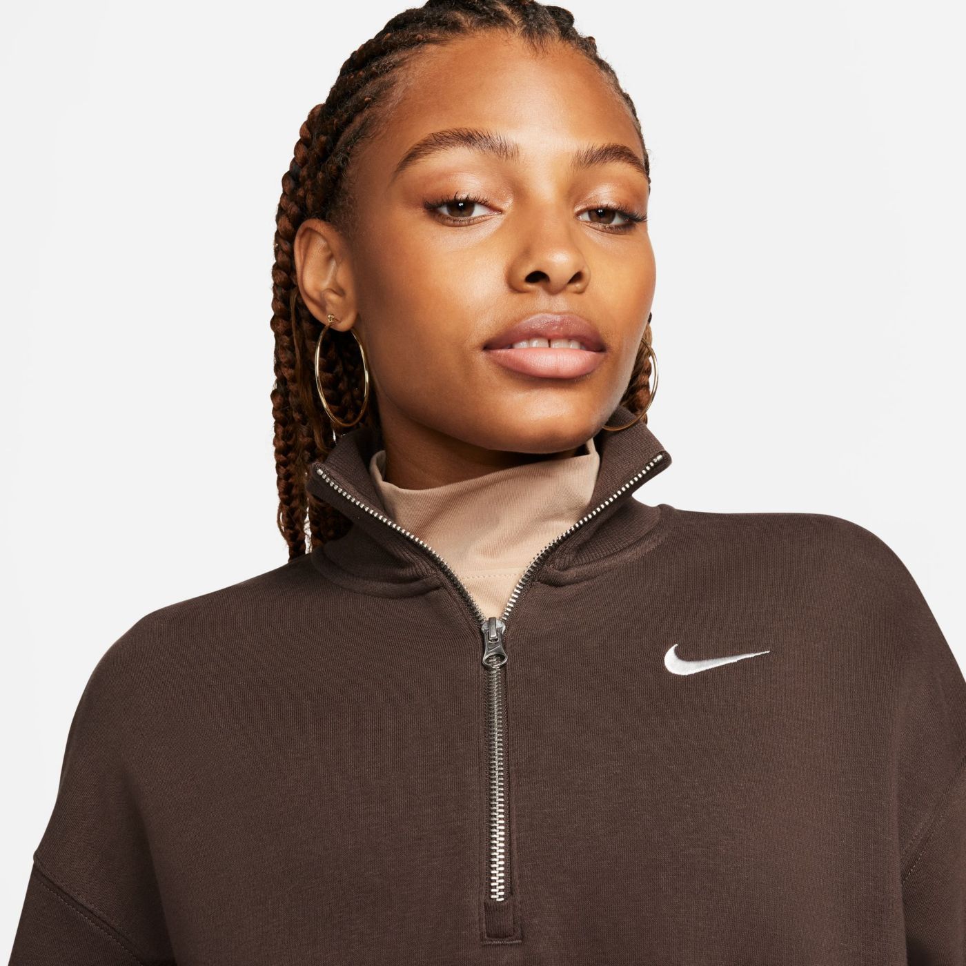 Nike half zip sweatshirt women's best sale