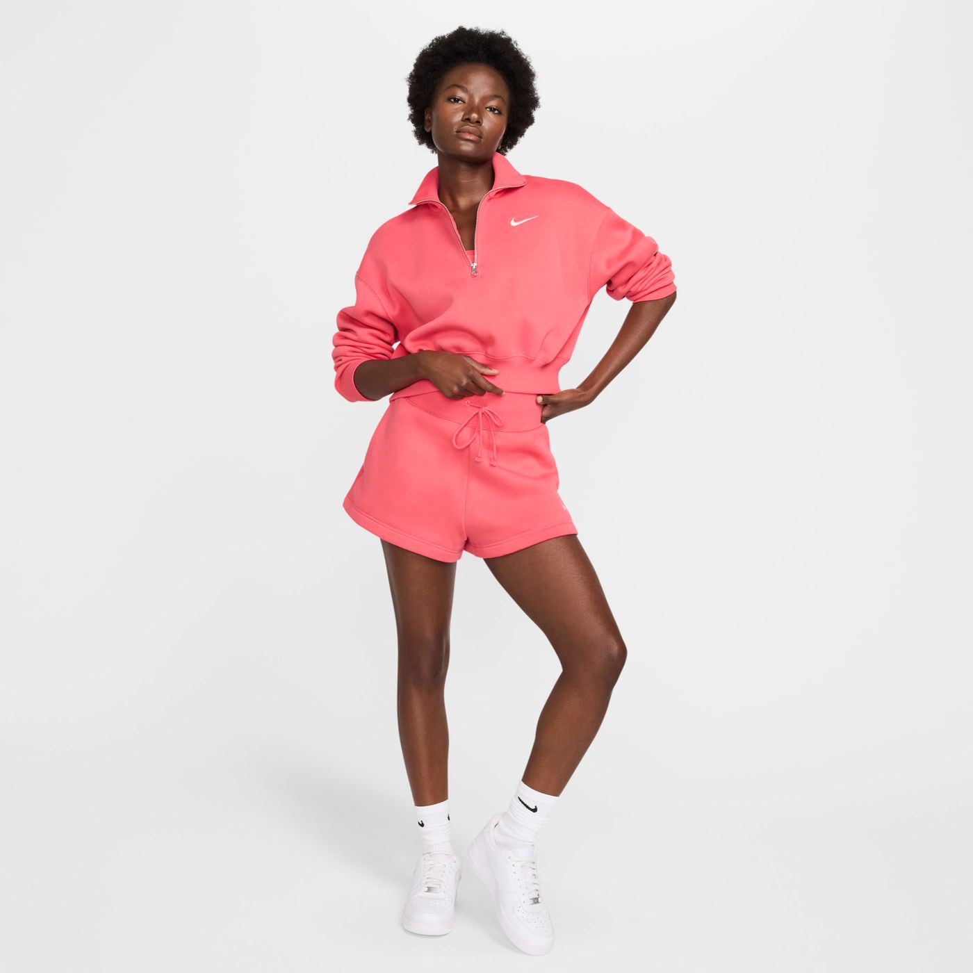Nike trend fleece oversized crop full zip hoodi cheap