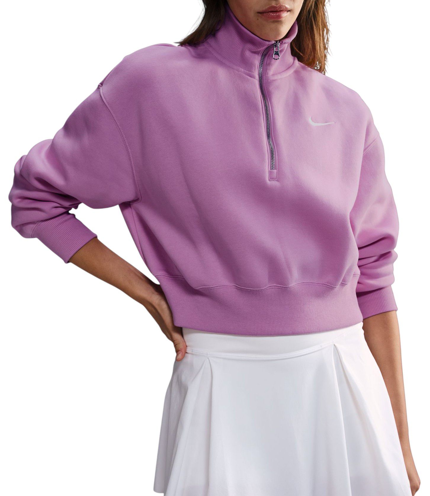 Nike Women's Sportswear Phoenix Fleece Oversized 1/2-Zip Crop Sweatshirt product image