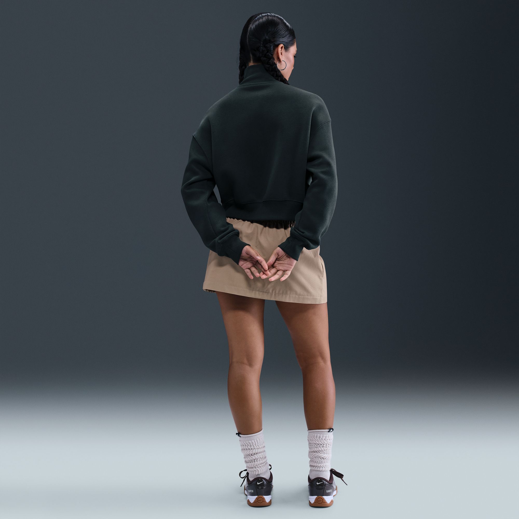 Nike Women's Sportswear Phoenix Fleece Oversized 1/2-Zip Crop Sweatshirt product image