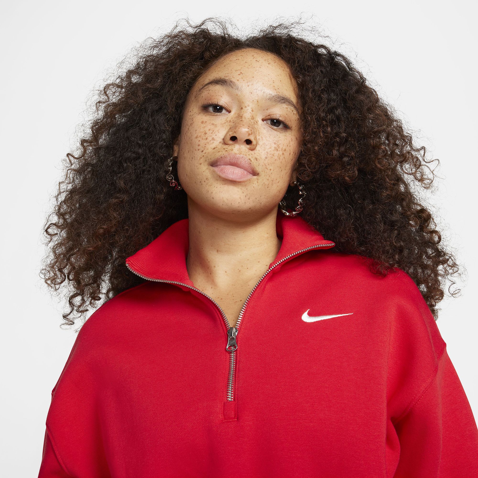 Nike Women's Sportswear Phoenix Fleece Oversized 1/2-Zip Crop Sweatshirt product image