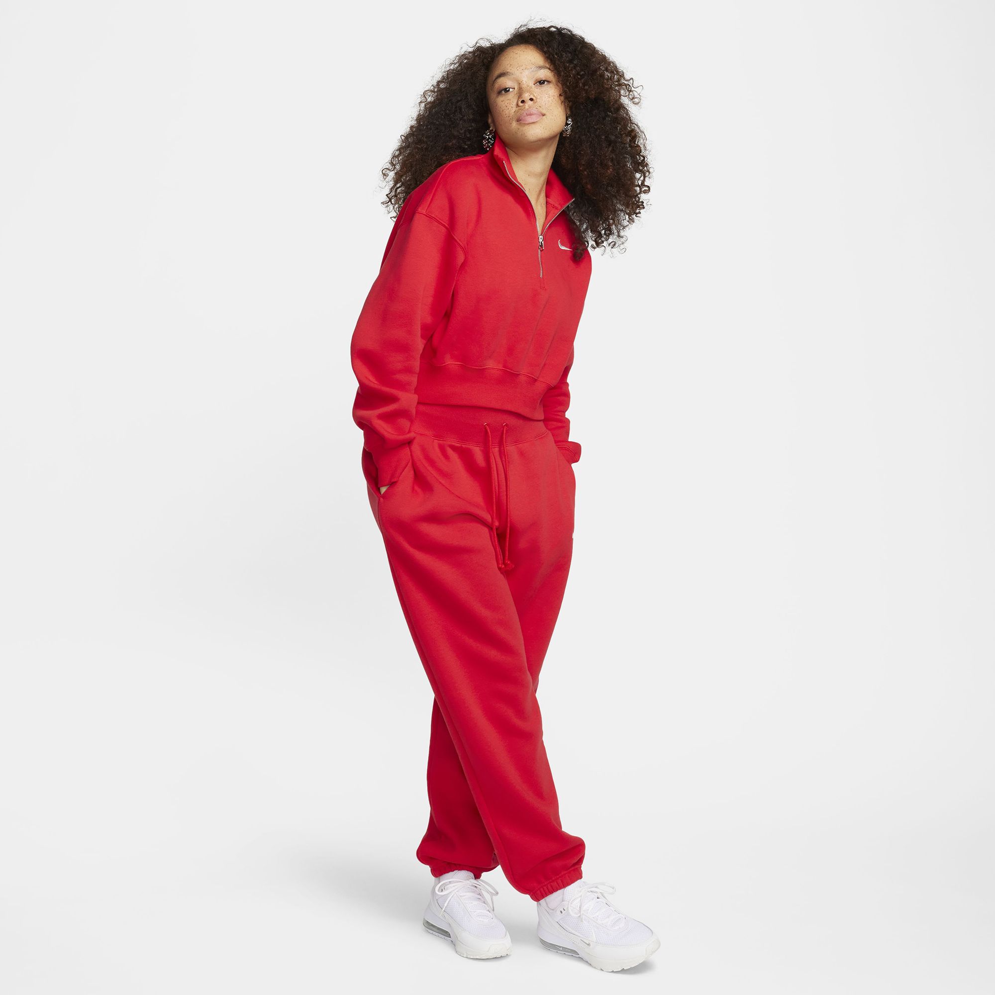 Nike Women's Sportswear Phoenix Fleece Oversized 1/2-Zip Crop Sweatshirt product image