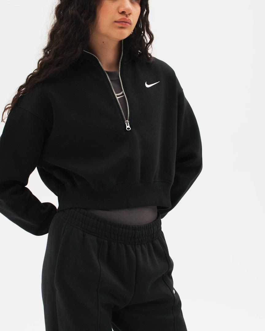 Nike Women's Sportswear Phoenix Fleece Oversized 1/2-Zip Crop Sweatshirt product