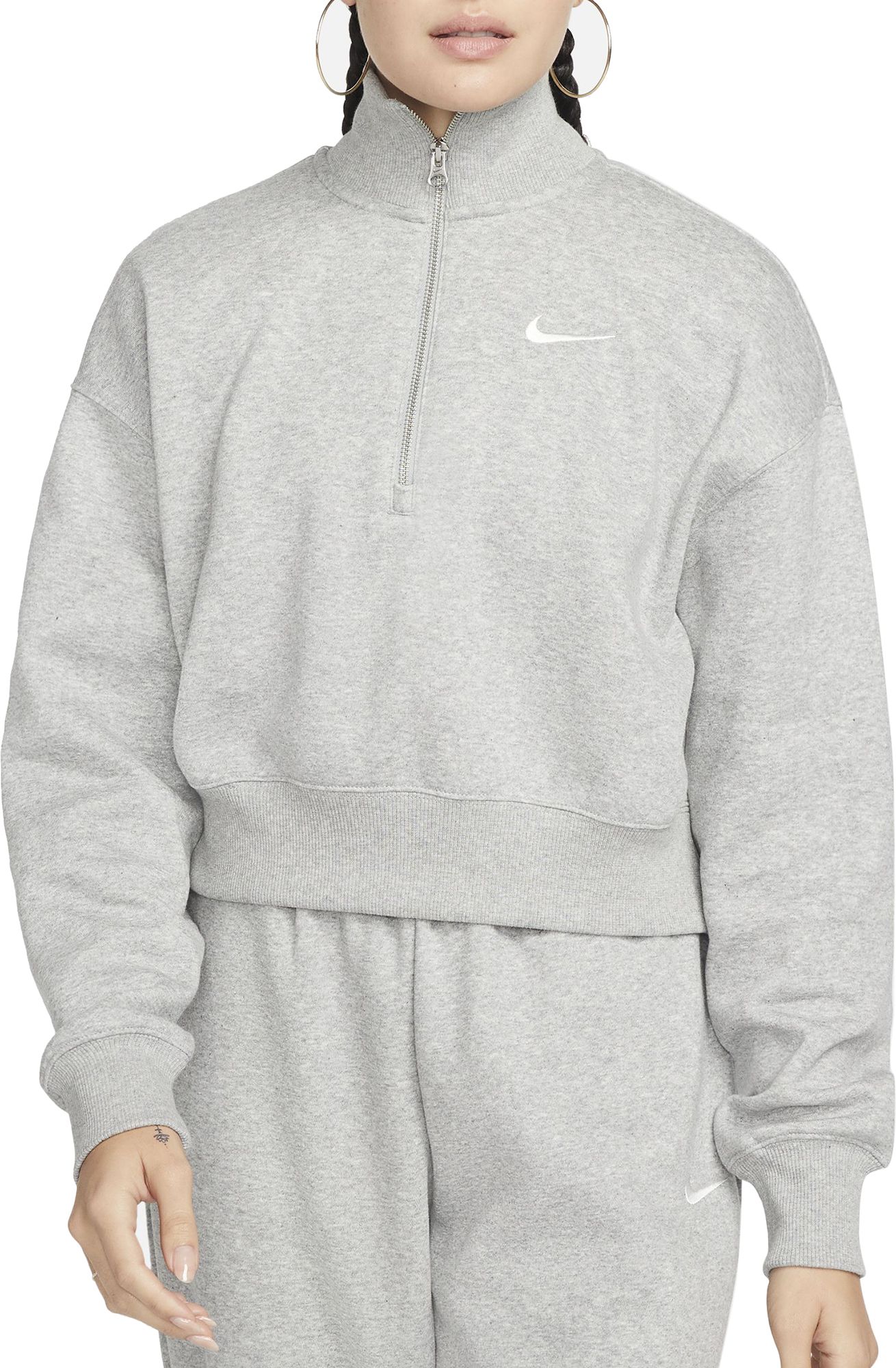 Nike Women's Sportswear Phoenix Fleece Oversized 1/2-Zip Crop Sweatshirt product image