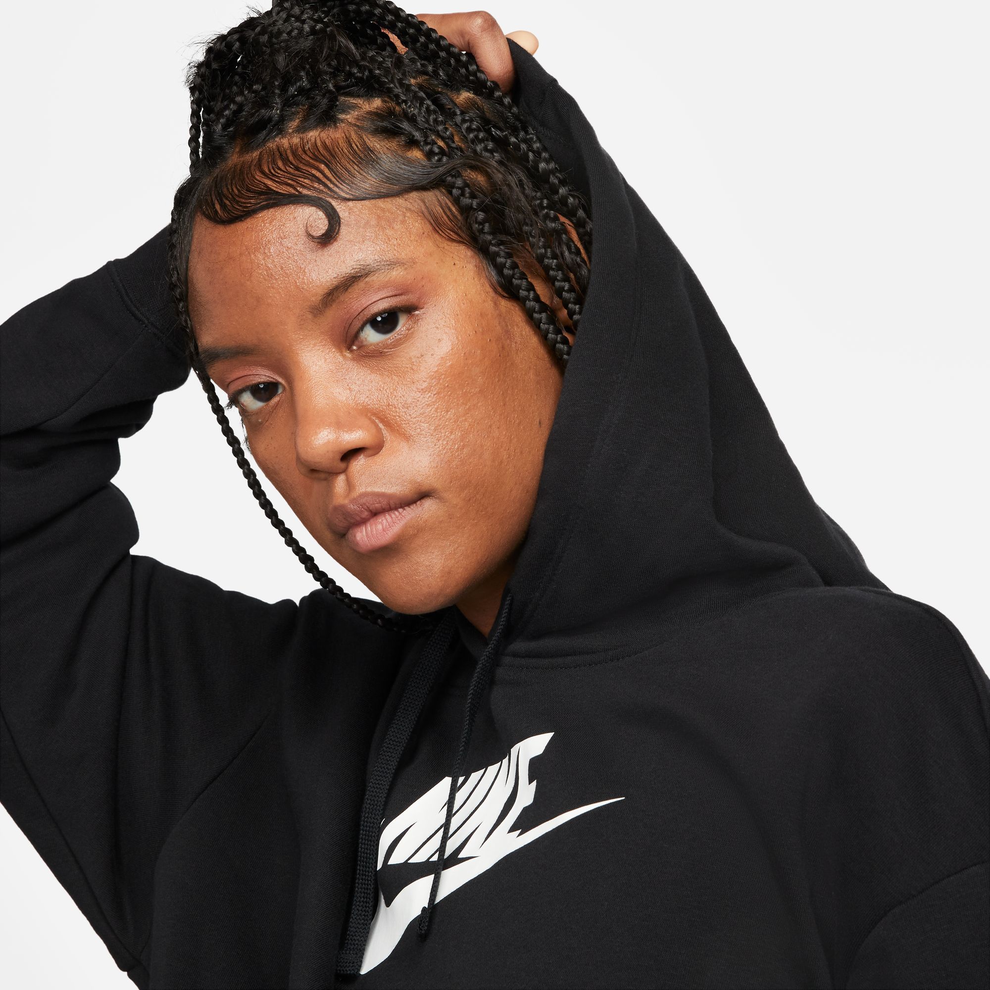 Nike Sportswear Women's Club Fleece Oversized Crop Graphic Hoodie product image