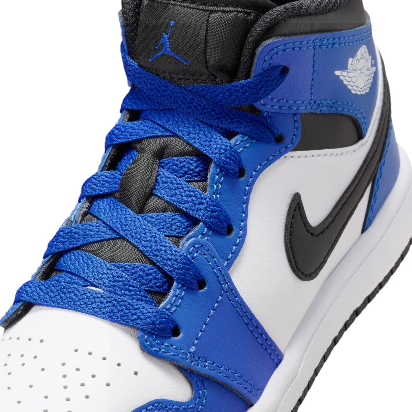 Fashion Kids Air Jordan 1 Mid 'Black Hyper Royal'