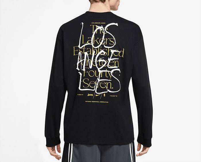 Nike Los Angeles Lakers Courtside Versus Flight MAX90 logo shirt - Limotees