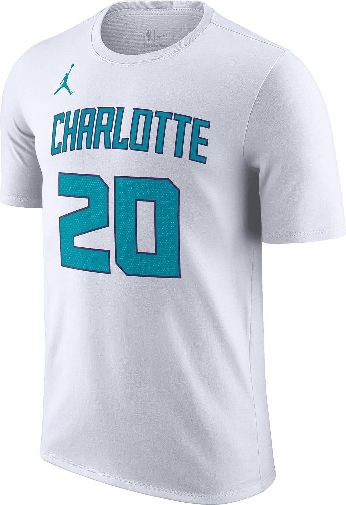 Nike Jordan Men's Charlotte Hornets LaMelo Ball #2 T-Shirt, XL, White