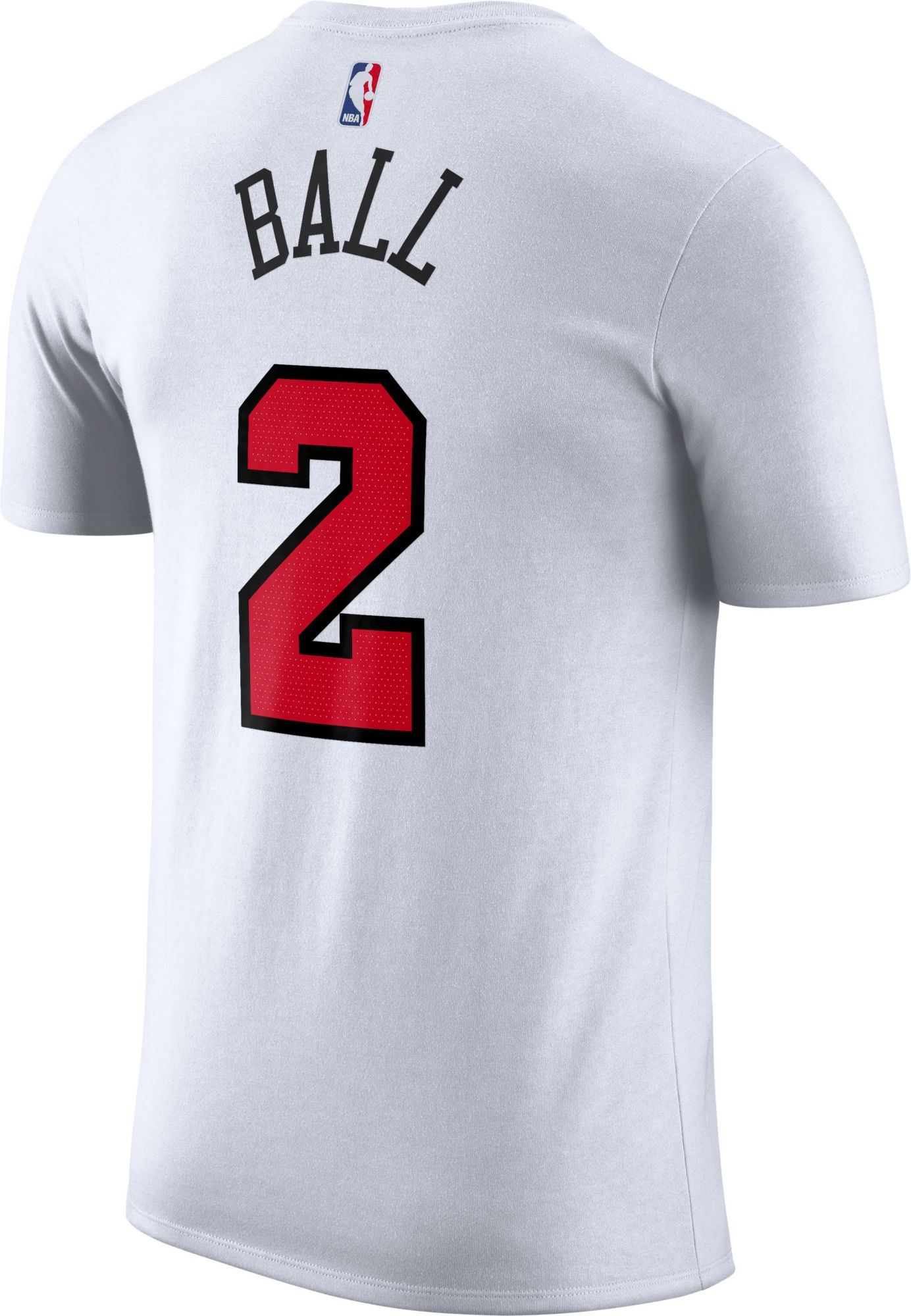 Nike Men's Chicago Bulls Lonzo Ball #2 White T-Shirt product image