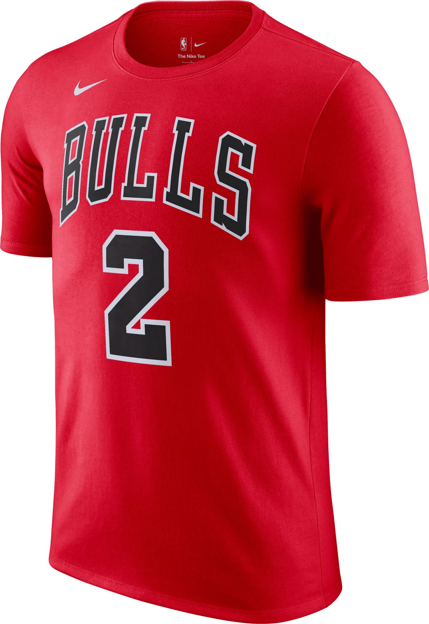 Nike Men's Chicago Bulls Lonzo Ball #2 Red T-Shirt product image